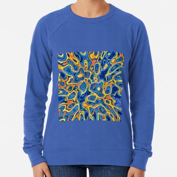 Abstraction of SteelBlue Golden Grass Lightweight Sweatshirt