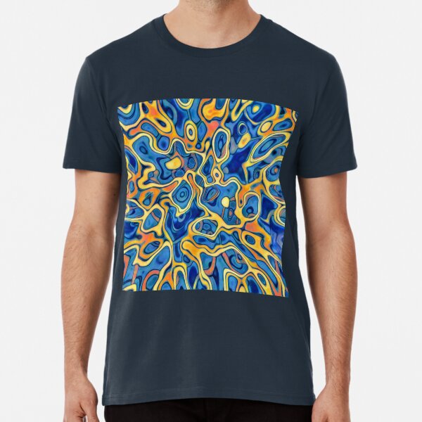 Abstraction of SteelBlue Golden Grass Premium T-Shirt