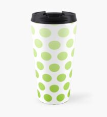 LimeGreen Ombre Polka Dots Travel Mug
