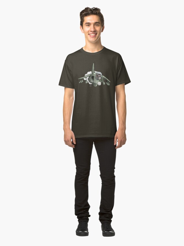Alternate view of Harrier plane Classic T-Shirt