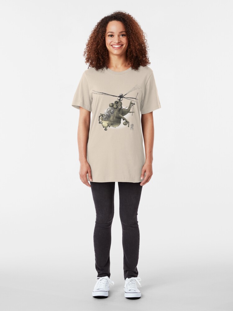 Alternate view of Mil MI24 Hind Slim Fit T-Shirt