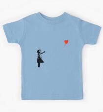 Banksy - Little girl with red balloon Kids Tee