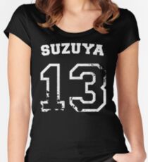 Juuzou Suzuya Collegiate Splatter Women's Fitted Scoop T-Shirt