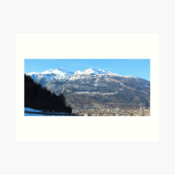 Chur, Calanda, Araschgerrank, dog round Art Print