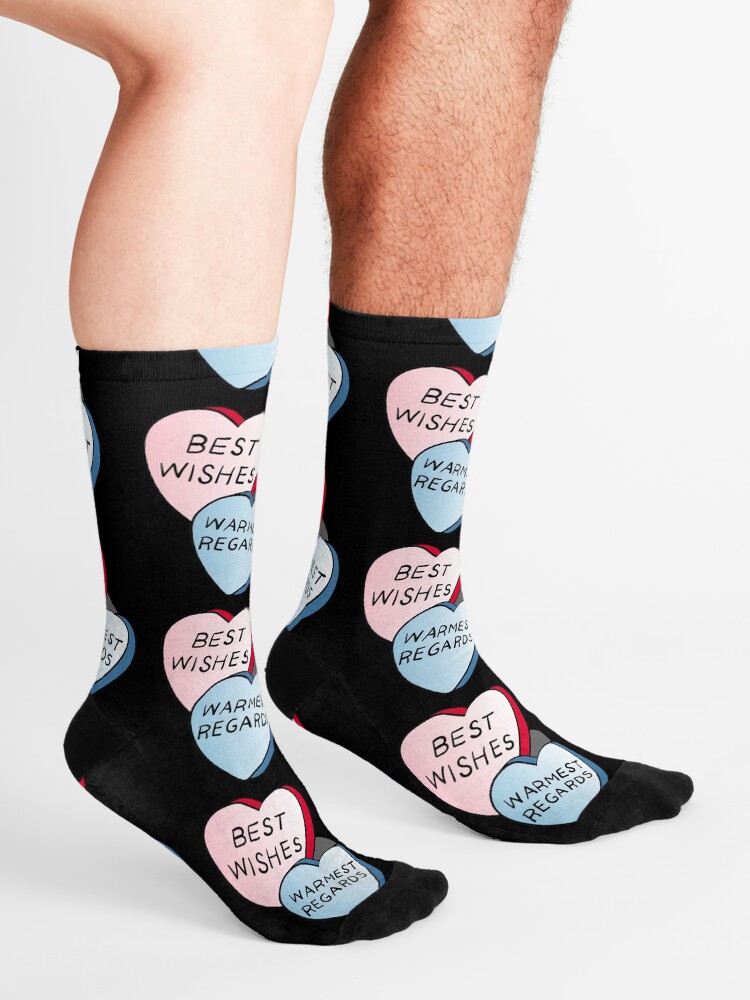 Alternate view of Best Wishes, Warmest Regards on candy. David Rose and Stevie banter awkwardly in Schitt's Creek at the Rosebud Moteel Socks