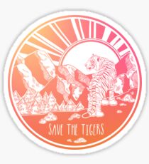 Pegatina ¡Salva a los tigres!