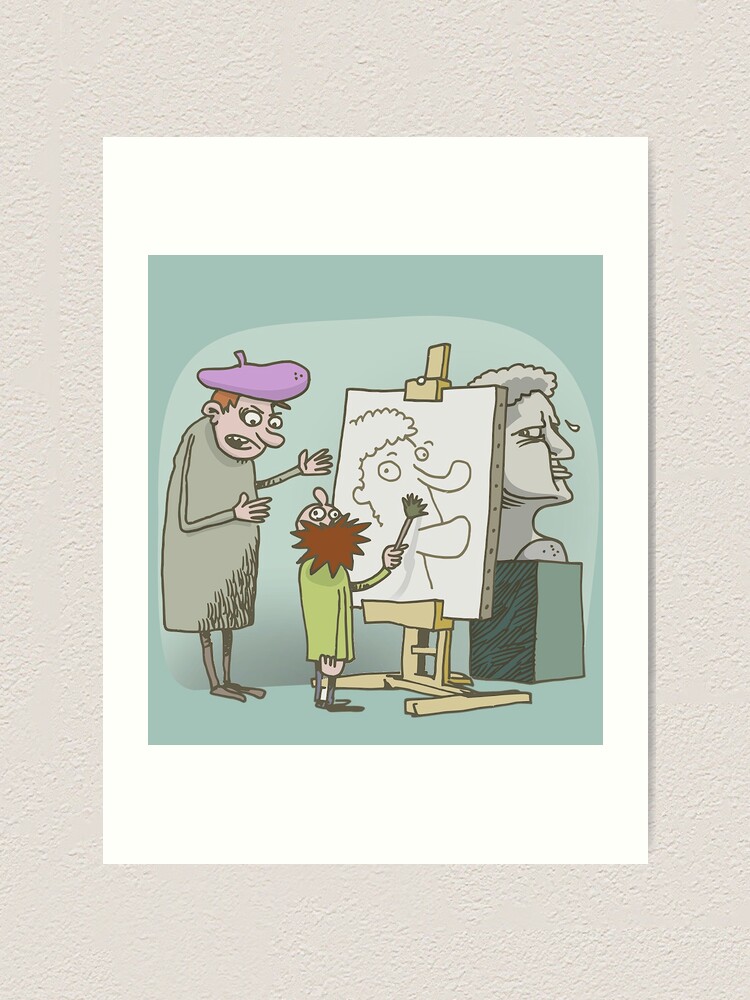 Alternate view of Painting academy Art Print