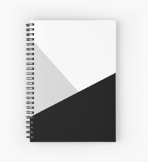 Monochromatic Black White Gray Color Block Spiral Notebook