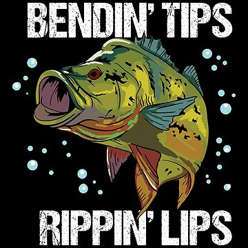 Bendin Tips Rippin Lips Vintage Bass Fishing Gifts for Men Long
