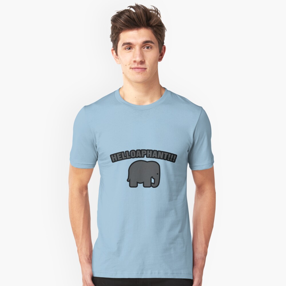 Helloaphant!!! Slim Fit T-Shirt
