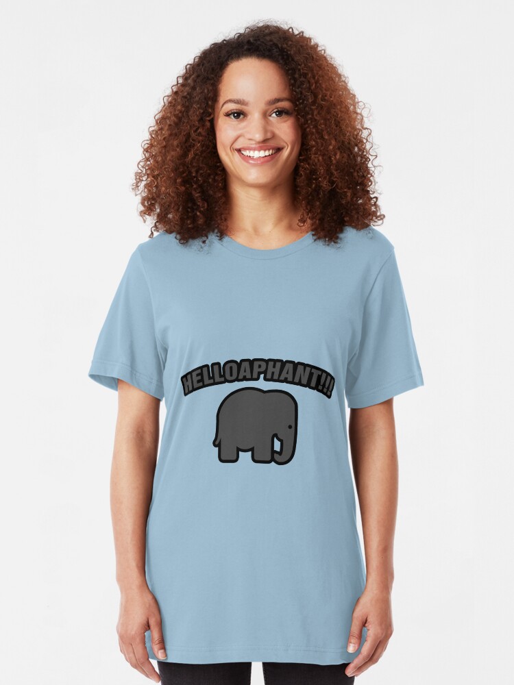 Alternate view of Helloaphant!!! Slim Fit T-Shirt