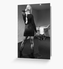 Dont move, this is REALY going to hurt.. Greeting Card