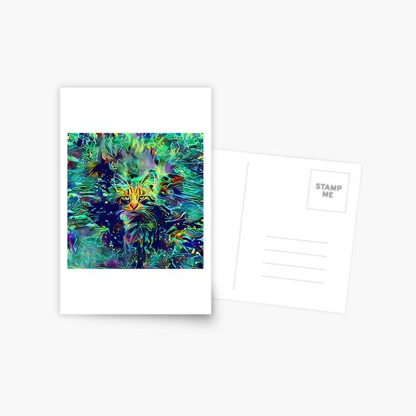 Deep Style Cat Postcard