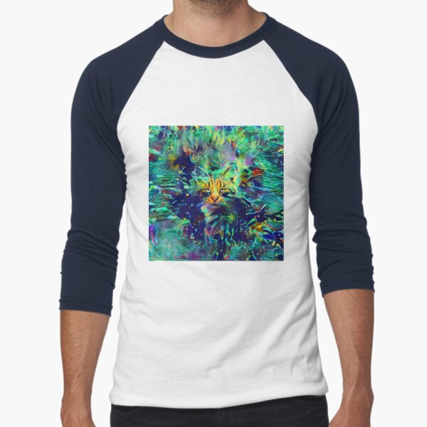 Deep Style Cat Baseball ¾ Sleeve T-Shirt