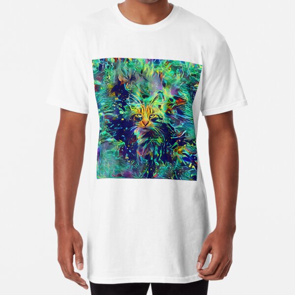Deep Style Cat Long T-Shirt