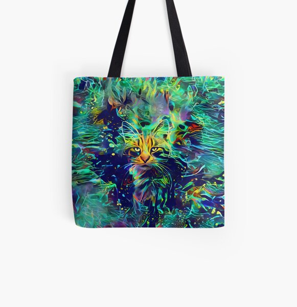 Deep Style Cat All Over Print Tote Bag