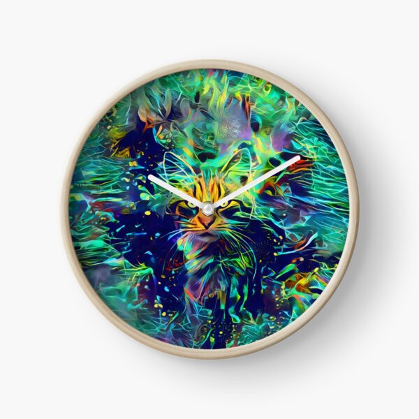 Deep Style Cat Clock
