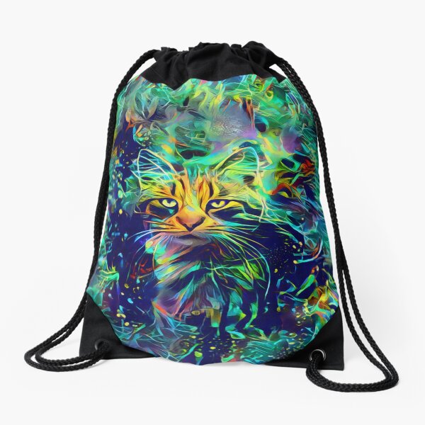 Deep Style Cat Drawstring Bag