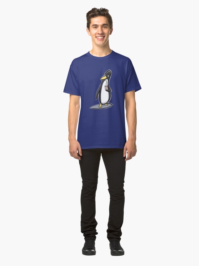 Alternate view of Linux Surf Penguin Classic T-Shirt