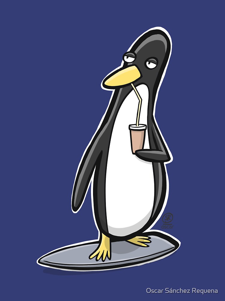 Linux Surf Penguin by oscarsanchez
