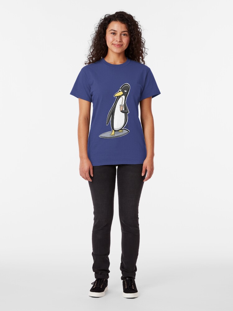 Alternate view of Linux Surf Penguin Classic T-Shirt
