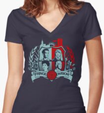 Fringe Division Crest Women's Fitted V-Neck T-Shirt