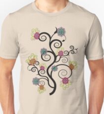 Swirly Flower Tree Unisex T-Shirt