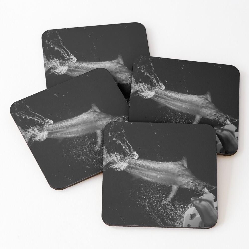 B&W Giant Black Marlin Coasters (Set of 4)