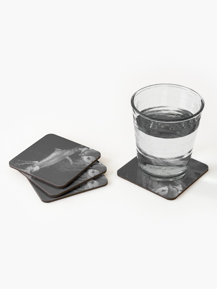 Alternate view of B&W Giant Black Marlin Coasters (Set of 4)