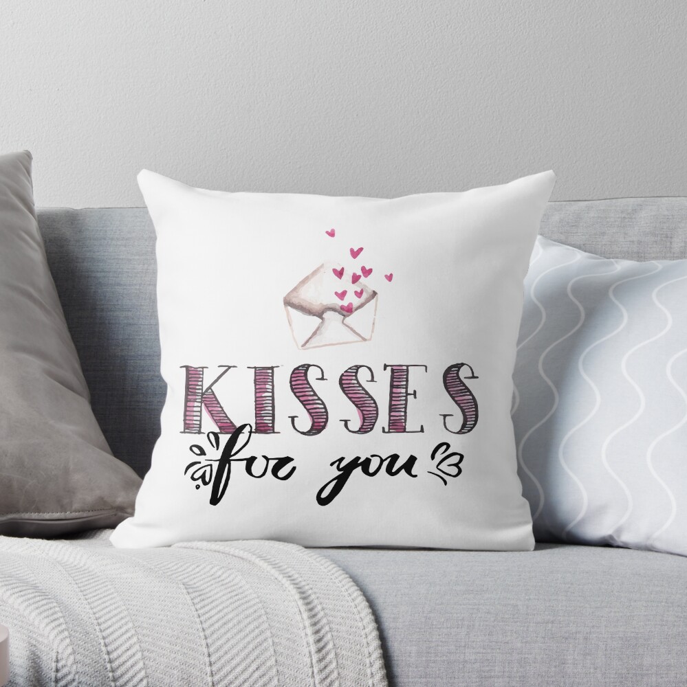 Thousands of kisses for you Throw Pillow