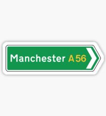 Manchester, UK Road Sign Sticker