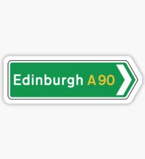 Edinburgh, UK Road Sign Sticker