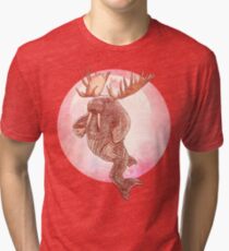 The Space Walrus On Moon Patrol. Tri-blend T-Shirt