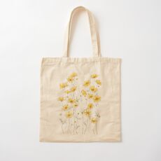Fleurs de cosmos jaunes Tote bag classique