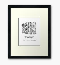There Is Something Burning In There Framed Print