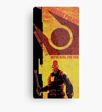 Half Life Metro Police Propaganda Metal Print