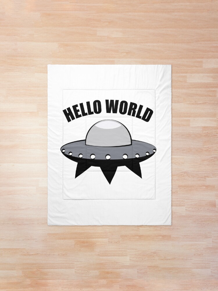 Alternate view of Hello World Comforter