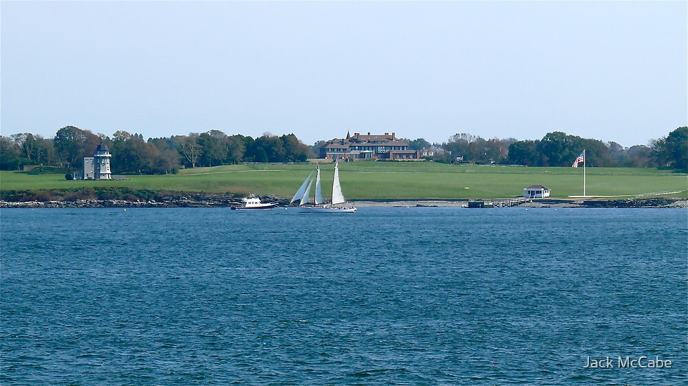 "Schooner passes Hammersmith Farm. Newport, Rhode Island" by Jack