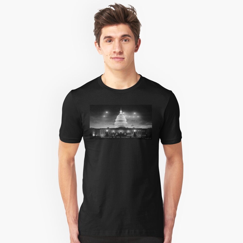 Washington DC UFO Flap Slim Fit T-Shirt