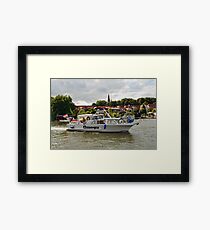 MVP103 Boating through Malchow, Germany. Framed Print
