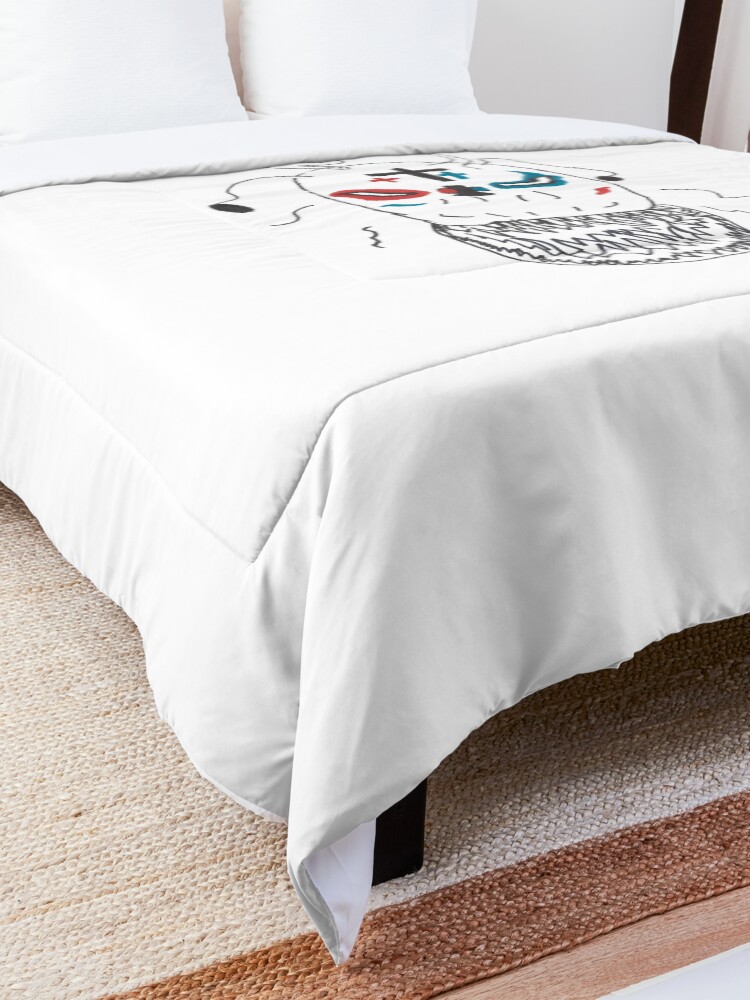 Alternate view of Minimalist Monster with Gnashing Teeth Comforter