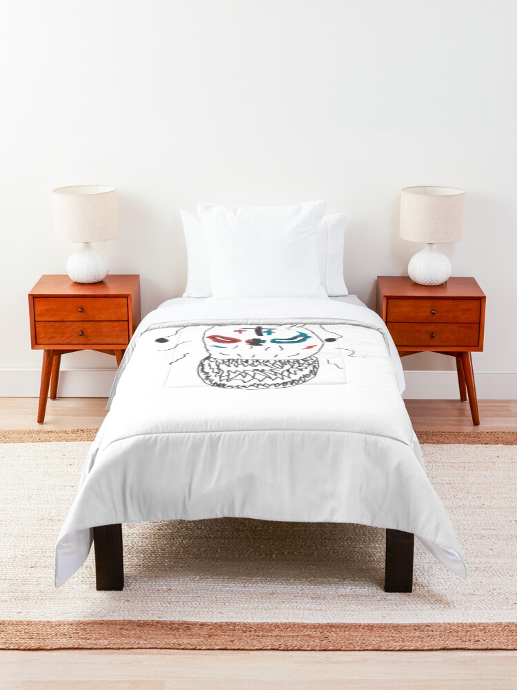 Alternate view of Minimalist Monster with Gnashing Teeth Comforter