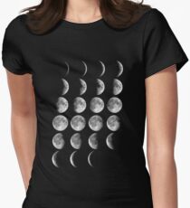 Moon Phases Women's Fitted T-Shirt