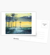 sunset in the desert Postcards