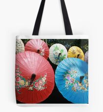 Paper umbrellas in Thailand Tote Bag