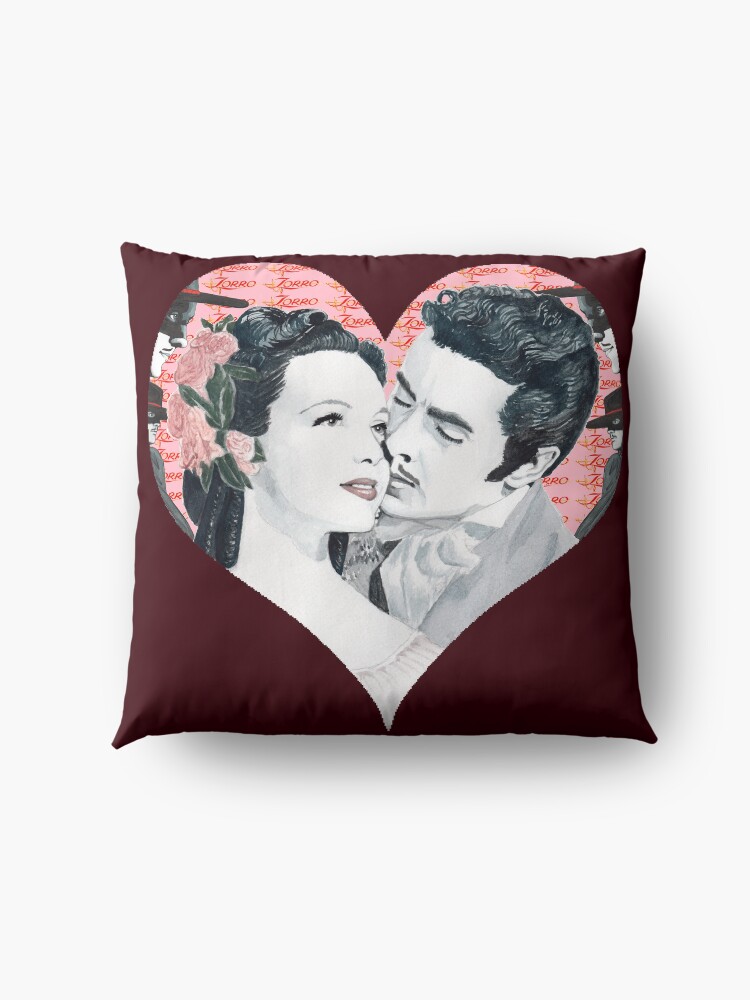 Alternate view of Zorro Valentines. Floor Pillow