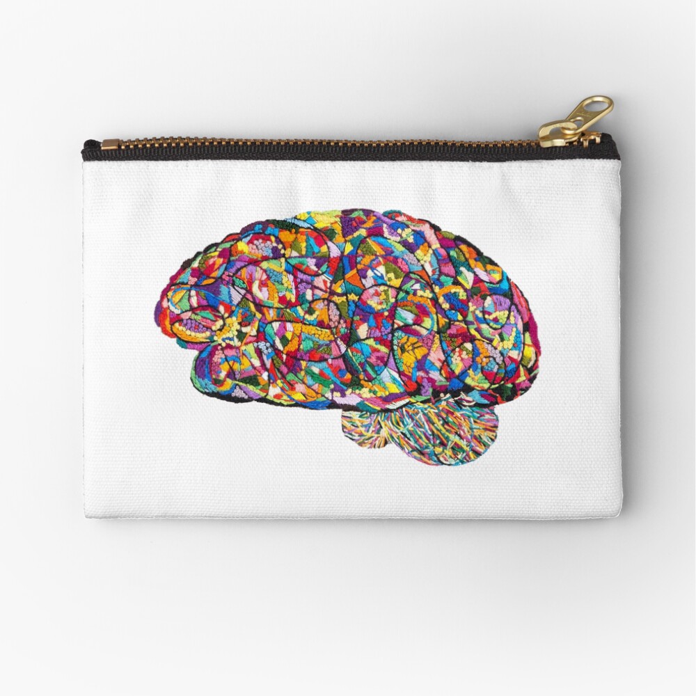 Riot Neuro artwork by Laura Bundesen Zipper Pouch