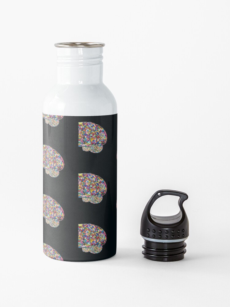 Alternate view of Riot Neuro artwork by Laura Bundesen Water Bottle