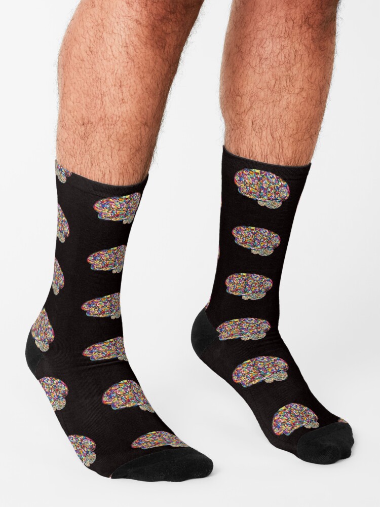 Alternate view of Riot Neuro artwork by Laura Bundesen Socks