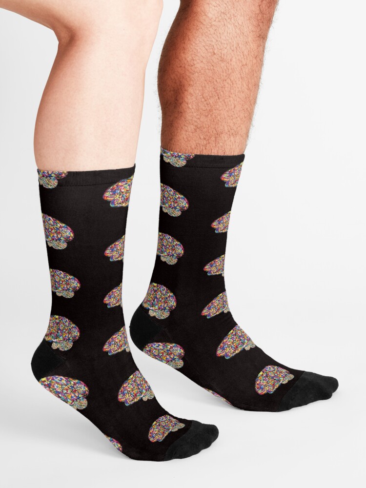 Alternate view of Riot Neuro artwork by Laura Bundesen Socks